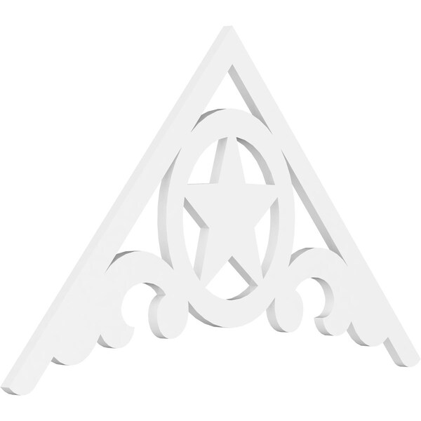 Ekena Millwork Pitch Austin Architectural Grade PVC Gable Pediment, 48"W x 28"H x 1"P (14/12) GPP048X028X100AUS - main